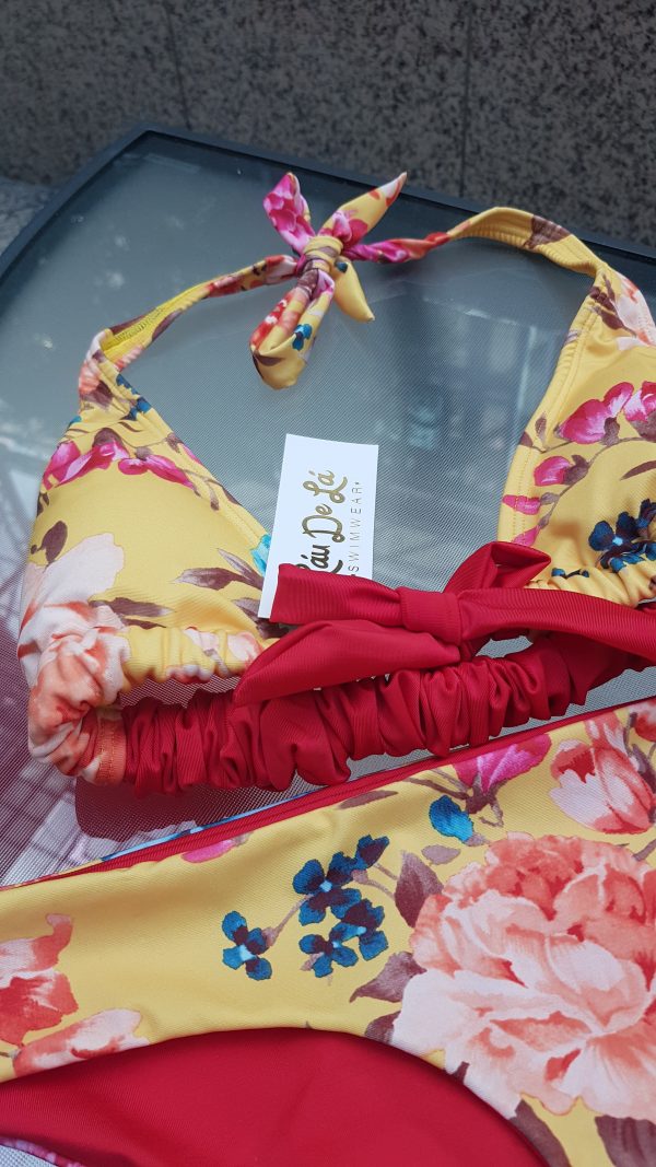 Bikini print gelb und rot