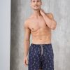 badeshorts dunkelblau print mit kleinen booten