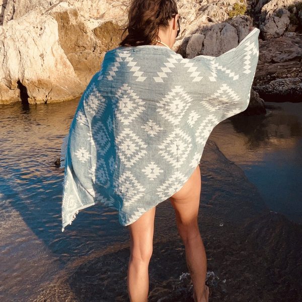 Kilim Pastel Green Handwoven – Bild 8